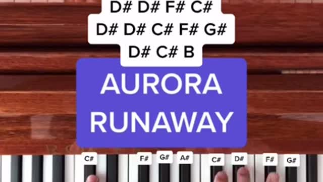 Easy Piano Tutorial: Aurora - Runaway