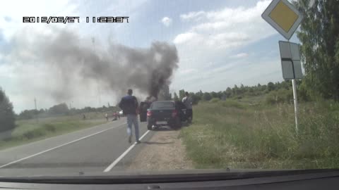 Car Accident Ends with an Explosion