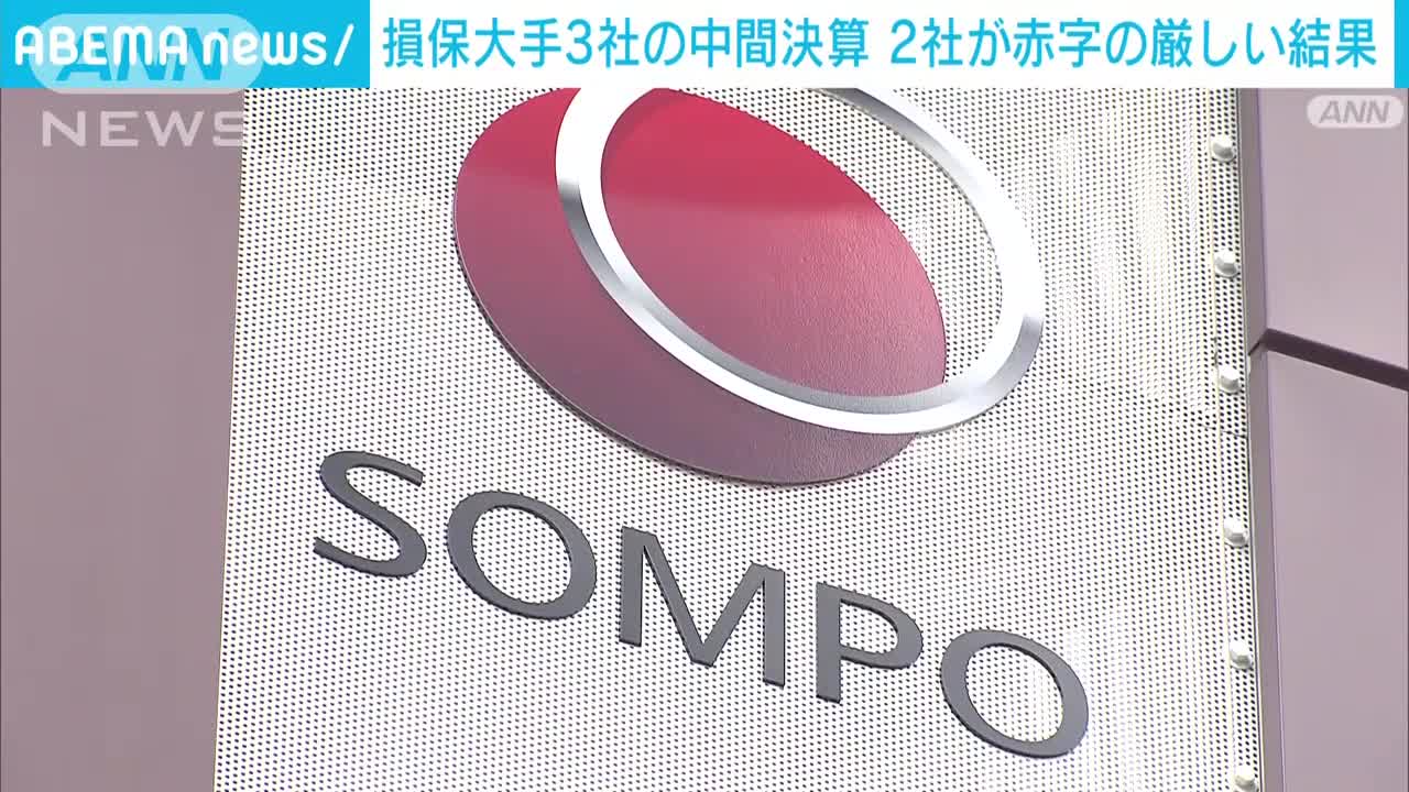 損保大手3社の中間決算 2社が赤字の厳しい結果に(2022年11月18日)