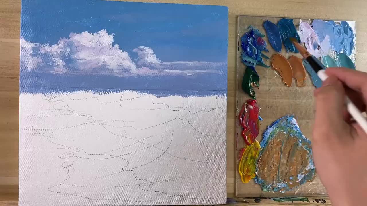 How to Paint Waves / Acrylic Painting / Correa Art