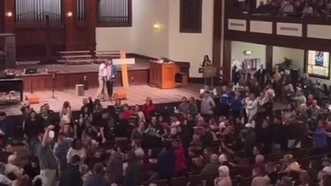 Alleged Exorcism caught on camera at Asbury Revival. Demon cast out