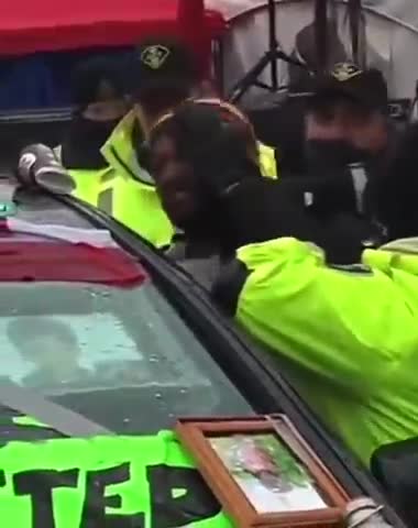 5 police officers arrest racist misogynist with unacceptable views