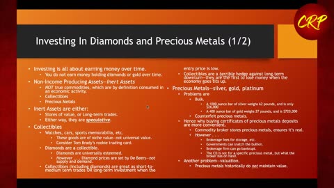 Weekly Webinar #67: Investing in Diamonds and Precious Metals