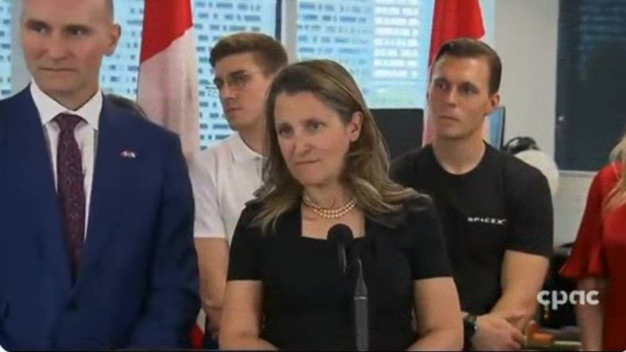Watch Freeland scramble to come up with an answer regarding C-18.