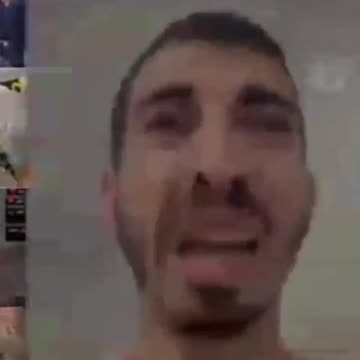 A Palestinian man celebrates Hamas rocket fire, then cries at hospital