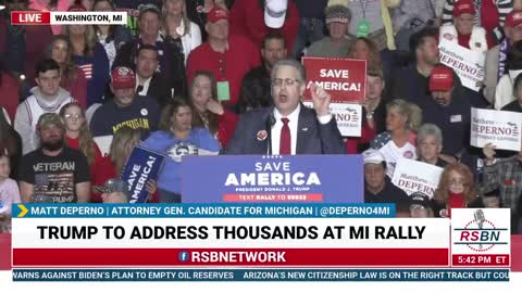 Matt DePerno Full Speech at President Trump's Michigan Rally