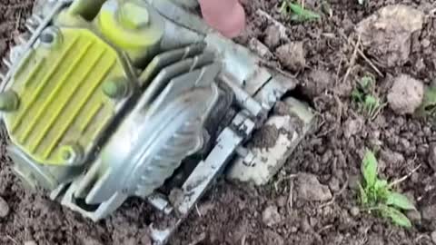 Plant spark plugs in the ground.