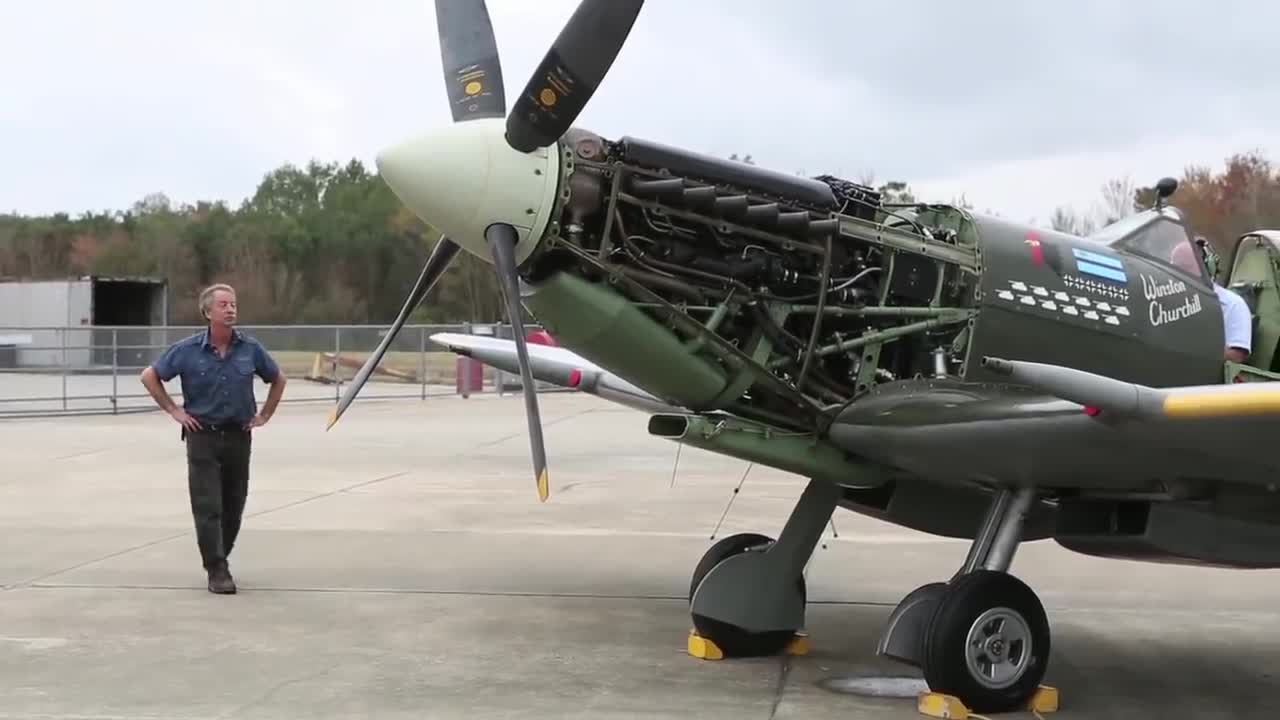 Spitfire MK XVI - First Engine Run in 17 Years!