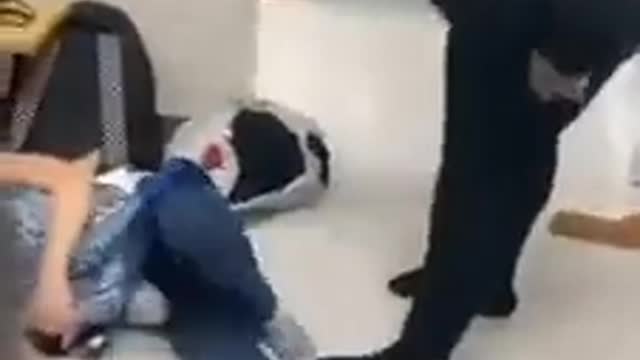 Horrible video of a little girl being brutalized by a black at school.