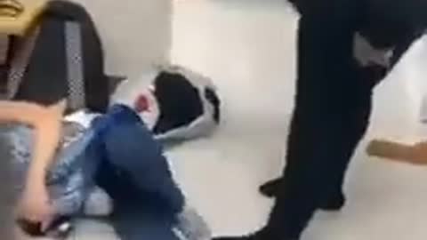 Horrible video of a little girl being brutalized by a black at school.