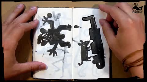 Notebook Primitive Drawings, FishWhale