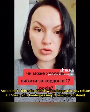 Ukrainian border guards prevent 16 and 17 year old males from leaving the country