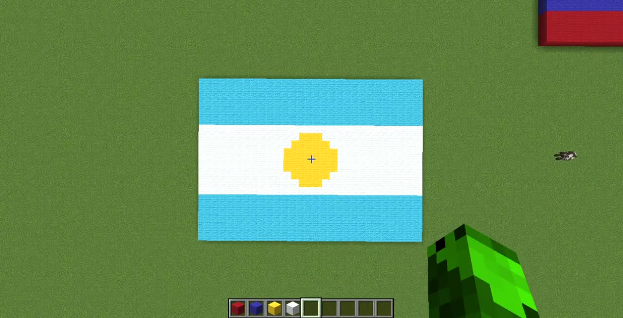 I Made Flag of Argentina Pixel Art