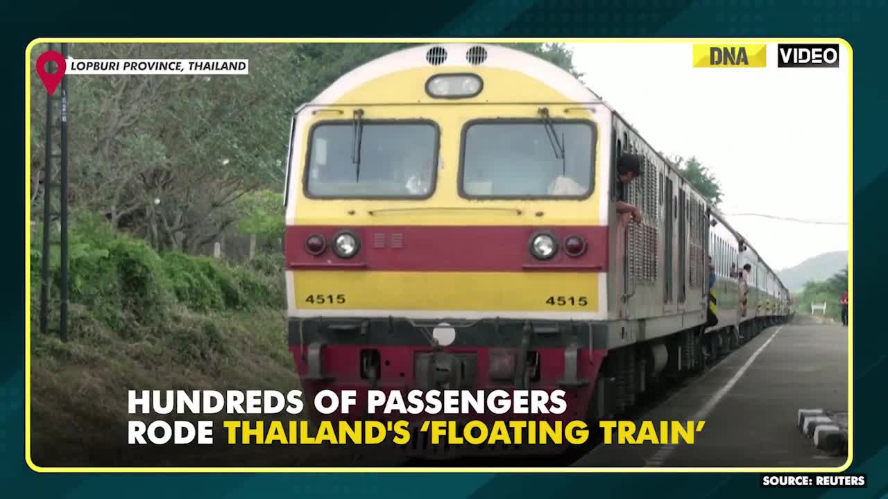 Impressive! Thailand's 'floating train' a big hit as dam waters rises