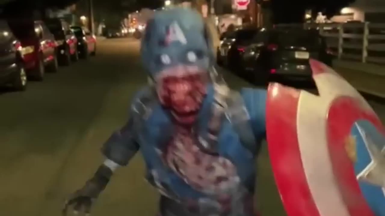 Zombie Captain America- Halloween 2023 #shorts #marvel #captainamerica #halloweenmakeuplook