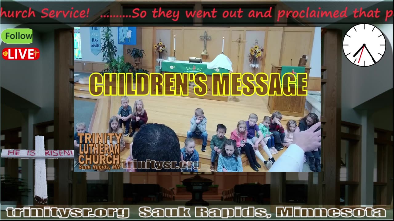 20240707 July 7th Children's Message Trinity Lutheran Sauk Rapids MN