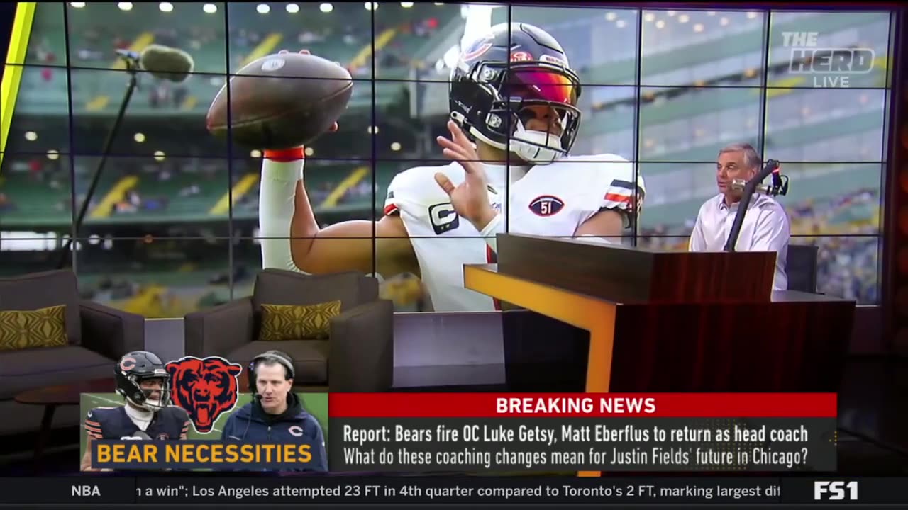 THE HERD Colin Cowherd reacts Bears to keep coach Matt Eberflus, fire OC Luke Getsy