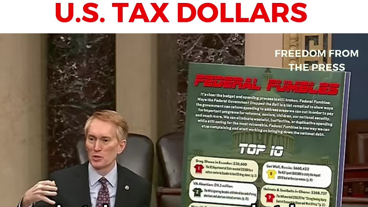 GOP SENATOR REVEALS TOP 10 DUMBEST USES OF U.S. TAX DOLLARS