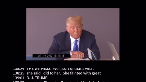 Best from the newly released deposition of president Donald Trump in E Jean Carroll case 10/19/22