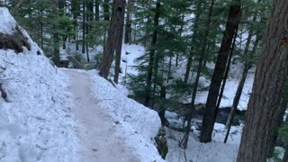 Steep Trail Section with River Views – Tamanawas Falls – Mount Hood – Oregon – 4K