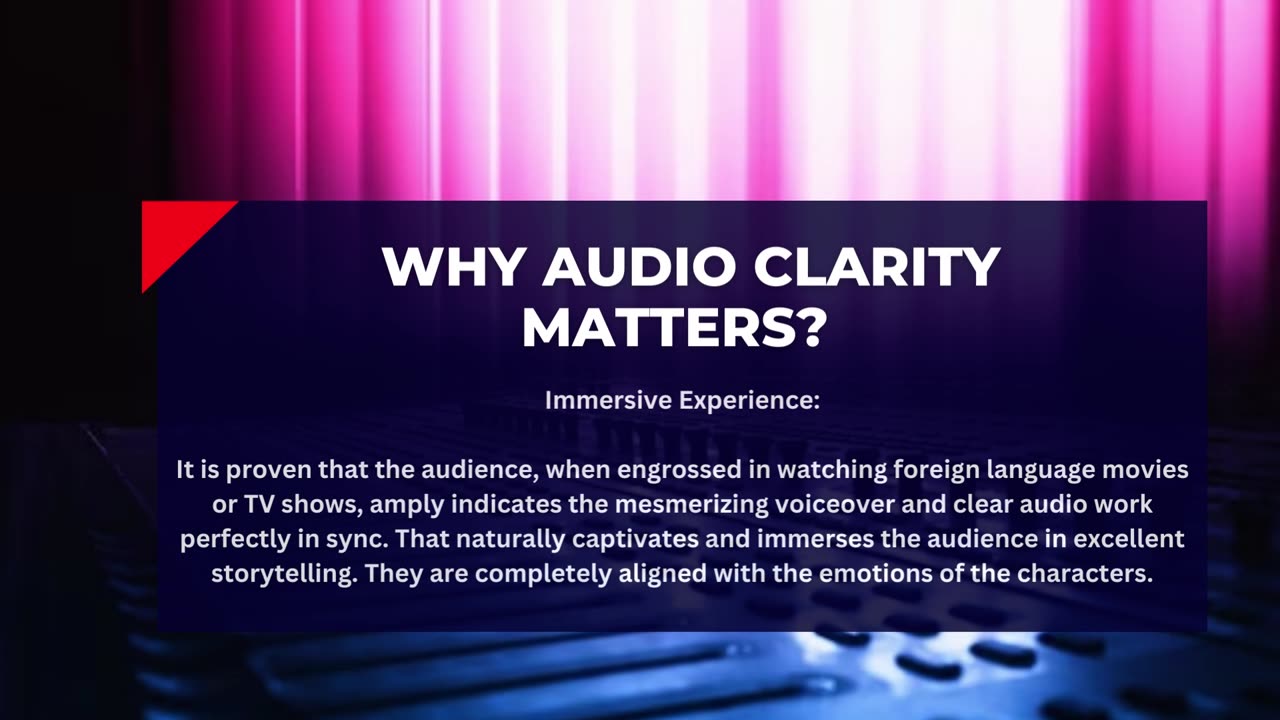 Dubbing Excellence: Where Audio Clarity Reigns Supreme