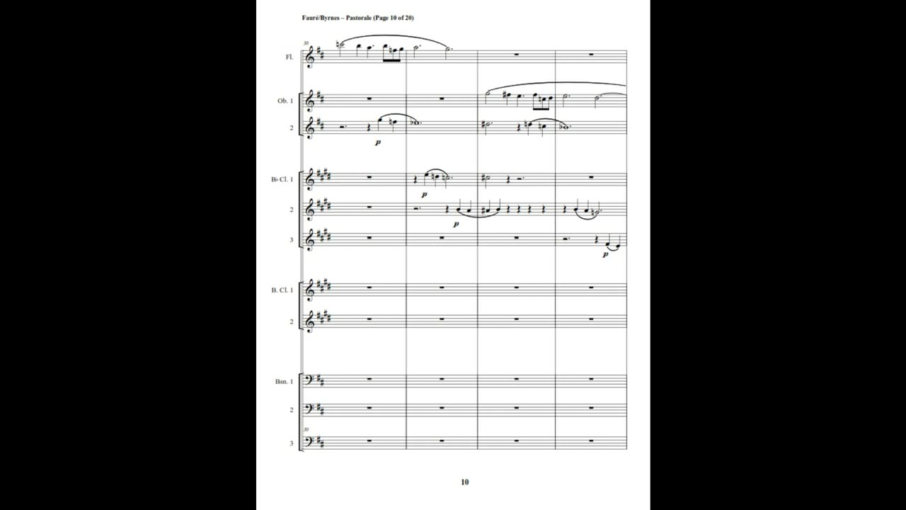 Gabriel Fauré – Pastorale, Op. 112, No. 4 (Woodwind Choir)