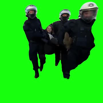 Greta Thunberg Getting Arrested | Green Screen