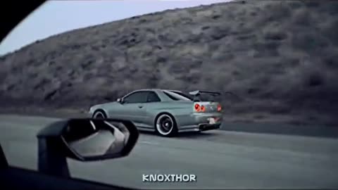 Race R34 Vs Lamborghini