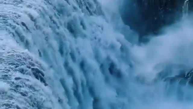 The most turbulent waterfall in Europe, the Deti Falls in Iceland