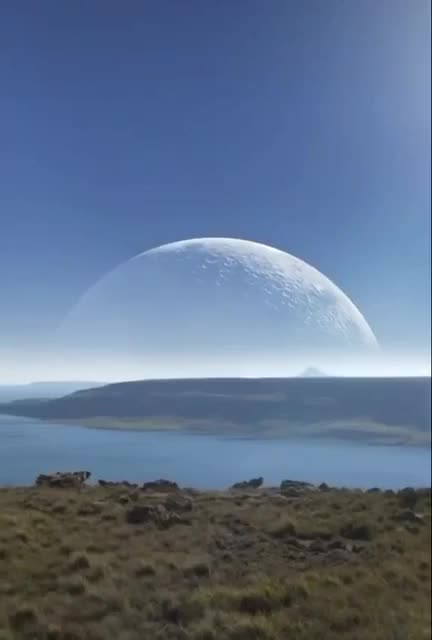 Moon , CGI animation on perigee