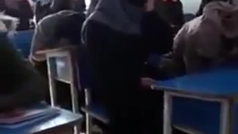 Afghan Girls Crying Because School Is Closed