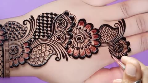 Simple arabic Bridal Mehndi Design 2023||New Beautiful Dulhan Mehandi design||Easy Mehendi Design