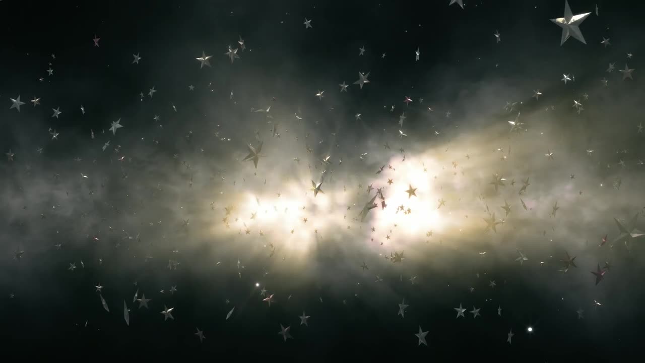 Award stars floating in space