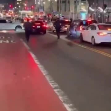 A car, attempting to escape the police in NYC, hits multiple people in its reckless flight.