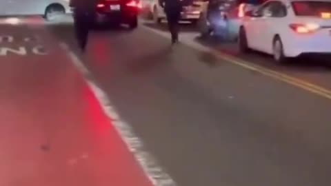 A car, attempting to escape the police in NYC, hits multiple people in its reckless flight.