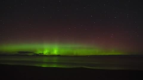 Aurora Time-lapse Findhorn Beach 30th Nov 2021