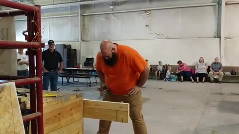 Guy Competes and Wins in Knife Competition