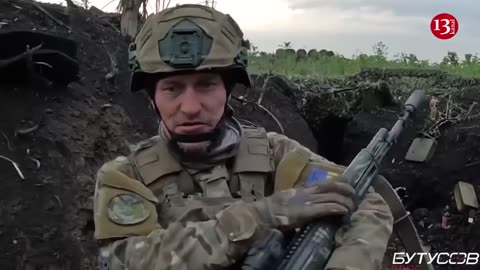 Ukrainian soldiers show captured Russian positions