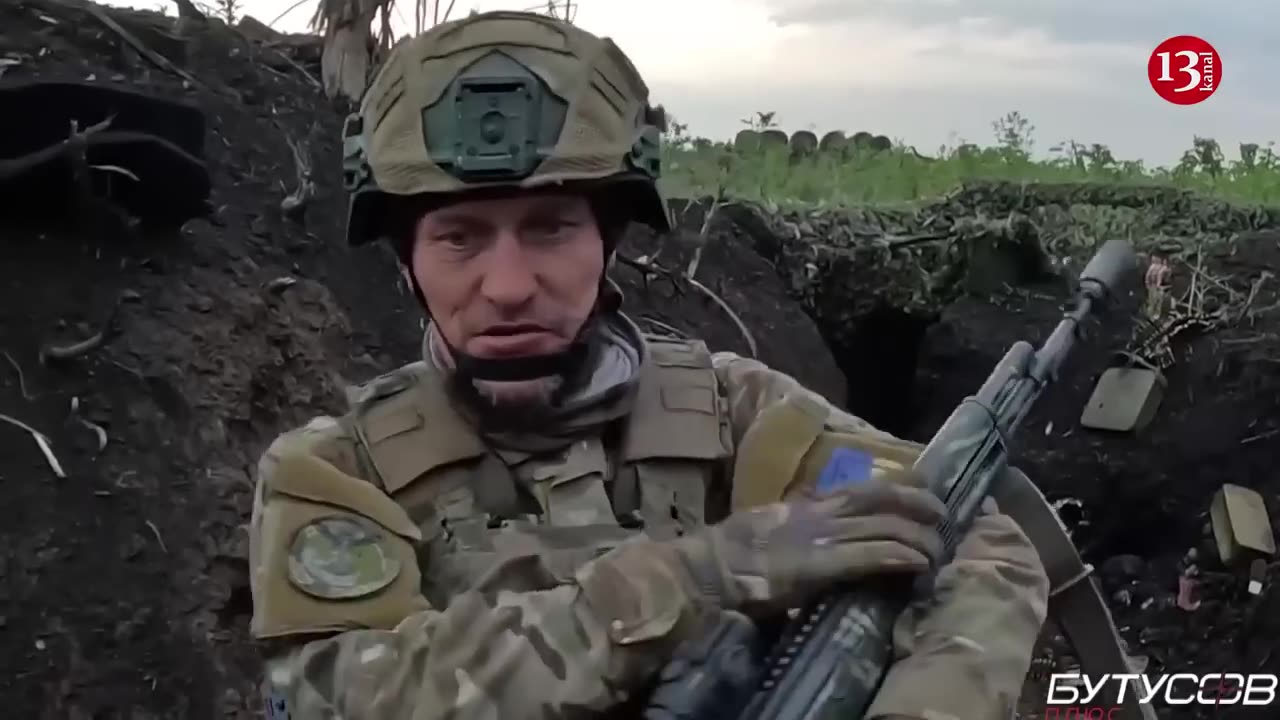 Ukrainian soldiers show captured Russian positions