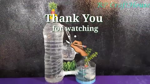 Plastic bottle waterfall fountain making easy at home | | fountain craft idea