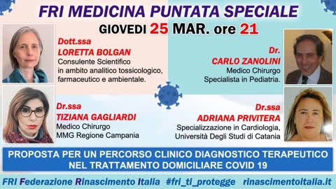 25-03-2021 Cure domiciliari Covid, proposta terapeutica per adulti e bambini - FRI MEDICINA