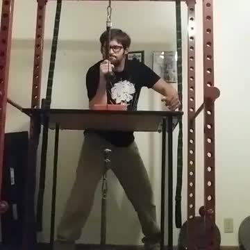 Pull down to start position and hold