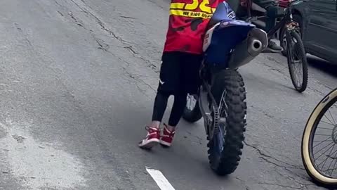 Young guys riding Bikes