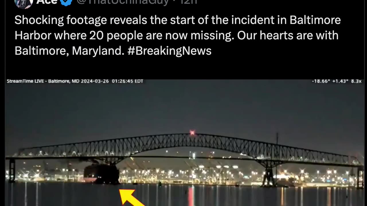 🧨🌉Baltimore, MD bridge falling down, falling down