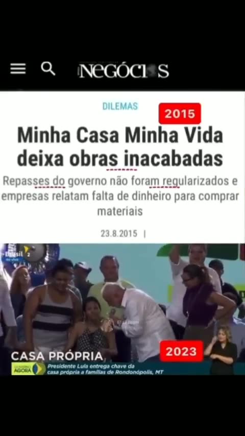 Lula entrega casas que obras nao foram concluidas