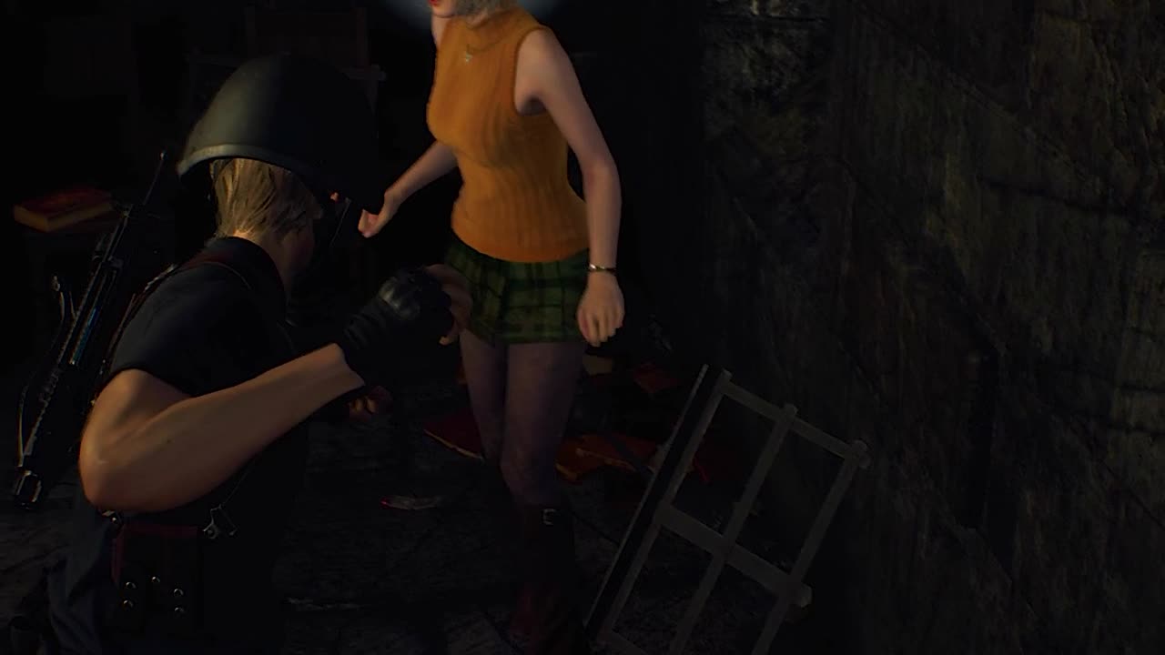 Throwing an Golden Egg at Ashley Resident Evil 4