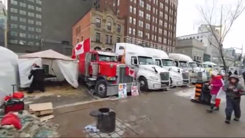 🇨🇦 Thank you Truckers 🇨🇦 Freedom Convoy 2022 In Ottawa, Canada February
