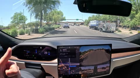 Tesla Full Self Driving Beta 11.4.2 Down to Scottsdale and Cave Creek