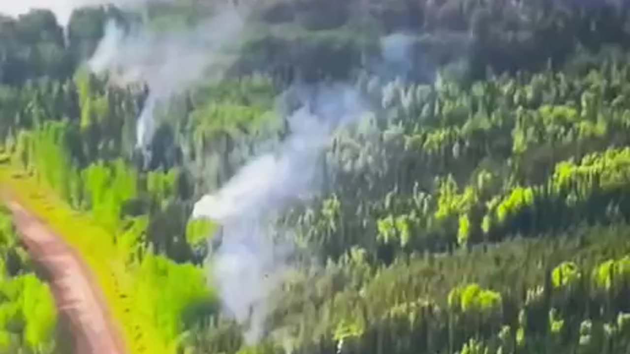 Helicopter Starting Forest Fires In Canada