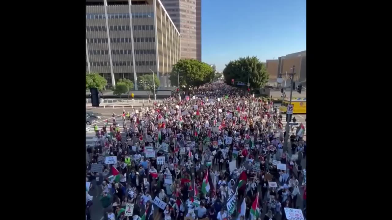 Pro-Palestinian rally held in Los Angeles